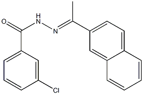 3-chloro-N'-[(E)-1-(2-naphthyl)ethylidene]benzohydrazide Struktur