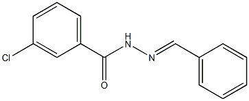 3-chloro-N'-[(E)-phenylmethylidene]benzohydrazide Struktur