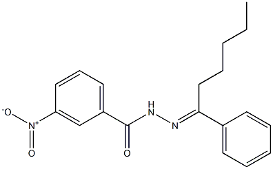 3-nitro-N'-[(E)-1-phenylhexylidene]benzohydrazide Struktur