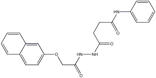 4-{2-[2-(2-naphthyloxy)acetyl]hydrazino}-4-oxo-N-phenylbutanamide Struktur