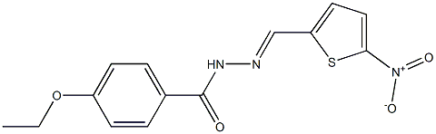 4-ethoxy-N'-[(E)-(5-nitro-2-thienyl)methylidene]benzohydrazide Struktur