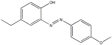 4-ethyl-2-[(E)-2-(4-methoxyphenyl)diazenyl]phenol Struktur