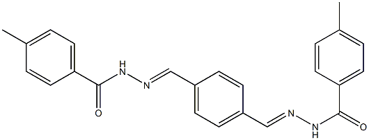 4-methyl-N'-[(E)-(4-{[(E)-2-(4-methylbenzoyl)hydrazono]methyl}phenyl)methylidene]benzohydrazide Struktur