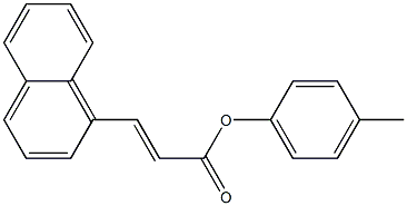 4-methylphenyl (E)-3-(1-naphthyl)-2-propenoate Struktur