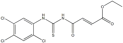 ethyl (E)-4-oxo-4-{[(2,4,5-trichloroanilino)carbothioyl]amino}-2-butenoate Struktur