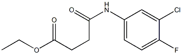 ethyl 4-(3-chloro-4-fluoroanilino)-4-oxobutanoate Struktur