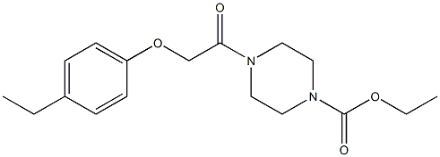 ethyl 4-[2-(4-ethylphenoxy)acetyl]-1-piperazinecarboxylate Struktur