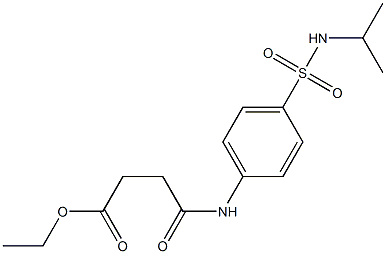 ethyl 4-{4-[(isopropylamino)sulfonyl]anilino}-4-oxobutanoate Struktur