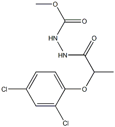 methyl 2-[2-(2,4-dichlorophenoxy)propanoyl]-1-hydrazinecarboxylate Struktur