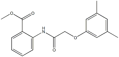 methyl 2-{[2-(3,5-dimethylphenoxy)acetyl]amino}benzoate Struktur