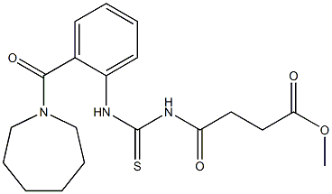 methyl 4-({[2-(1-azepanylcarbonyl)anilino]carbothioyl}amino)-4-oxobutanoate Struktur