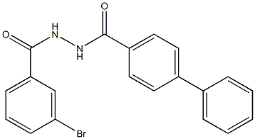 N'-([1,1'-biphenyl]-4-ylcarbonyl)-3-bromobenzohydrazide Struktur