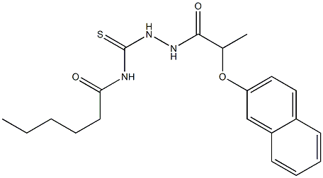 N-({2-[2-(2-naphthyloxy)propanoyl]hydrazino}carbothioyl)hexanamide Struktur