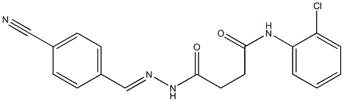 N-(2-chlorophenyl)-4-{2-[(E)-(4-cyanophenyl)methylidene]hydrazino}-4-oxobutanamide Struktur