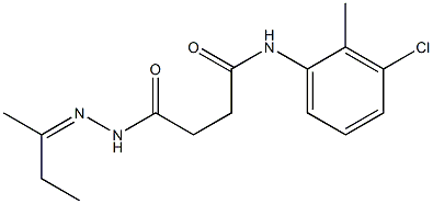 N-(3-chloro-2-methylphenyl)-4-{2-[(Z)-1-methylpropylidene]hydrazino}-4-oxobutanamide Struktur