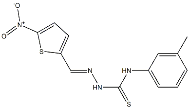 N-(3-methylphenyl)-2-[(E)-(5-nitro-2-thienyl)methylidene]-1-hydrazinecarbothioamide Struktur