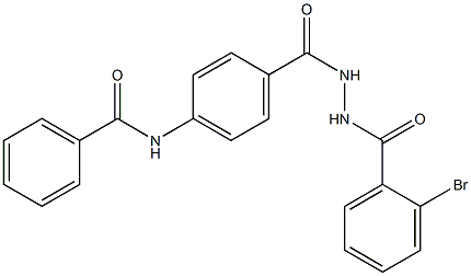 N-(4-{[2-(2-bromobenzoyl)hydrazino]carbonyl}phenyl)benzamide Struktur