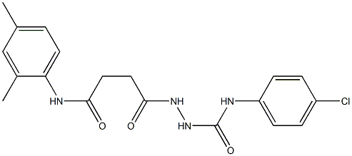 N-(4-chlorophenyl)-2-[4-(2,4-dimethylanilino)-4-oxobutanoyl]-1-hydrazinecarboxamide Struktur