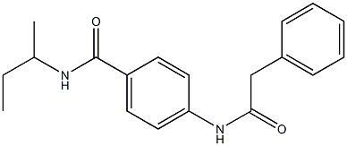 N-(sec-butyl)-4-[(2-phenylacetyl)amino]benzamide Struktur