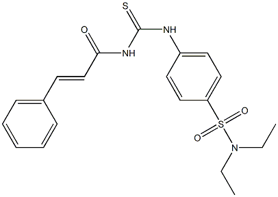 N,N-diethyl-4-[({[(E)-3-phenyl-2-propenoyl]amino}carbothioyl)amino]benzenesulfonamide Struktur