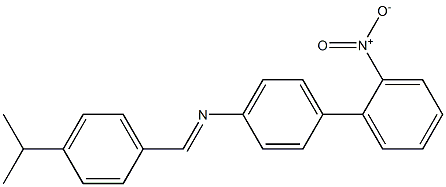 N-[(E)-(4-isopropylphenyl)methylidene]-N-(2'-nitro[1,1'-biphenyl]-4-yl)amine Struktur