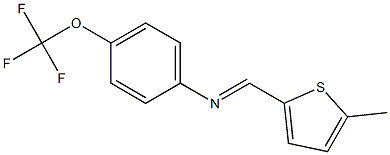 N-[(E)-(5-methyl-2-thienyl)methylidene]-N-[4-(trifluoromethoxy)phenyl]amine Struktur