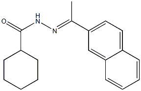 N'-[(E)-1-(2-naphthyl)ethylidene]cyclohexanecarbohydrazide Struktur