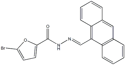 N'-[(E)-9-anthrylmethylidene]-5-bromo-2-furohydrazide Struktur