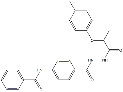 N-[4-({2-[2-(4-methylphenoxy)propanoyl]hydrazino}carbonyl)phenyl]benzamide Struktur