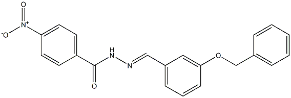 N'-{(E)-[3-(benzyloxy)phenyl]methylidene}-4-nitrobenzohydrazide Struktur