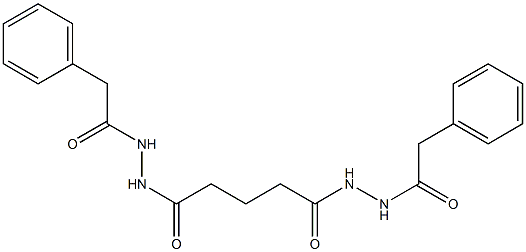 N'-{5-oxo-5-[2-(2-phenylacetyl)hydrazino]pentanoyl}-2-phenylacetohydrazide Struktur