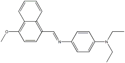 N-[4-(diethylamino)phenyl]-N-[(E)-(4-methoxy-1-naphthyl)methylidene]amine Struktur