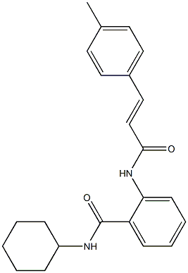 N-cyclohexyl-2-{[(E)-3-(4-methylphenyl)-2-propenoyl]amino}benzamide Struktur