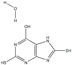 2,8-DIMERCAPTO-6-HYDROXYPURINE HYDRATE, 98+% Struktur