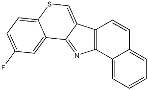 2-Fluorobenzo[g][1]benzothiopyrano[4,3-b]indole Struktur