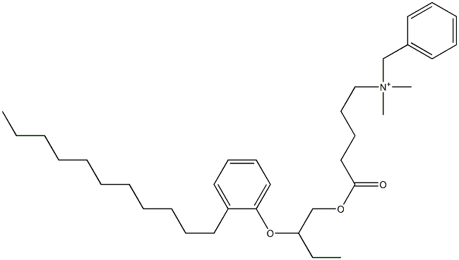 N,N-Dimethyl-N-benzyl-N-[4-[[2-(2-undecylphenyloxy)butyl]oxycarbonyl]butyl]aminium Struktur