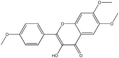 3-Hydroxy-6,7-dimethoxy-2-(4-methoxyphenyl)-4H-1-benzopyran-4-one Struktur