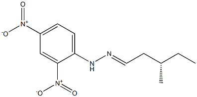 [S,(+)]-3-Methylvaleraldehyde 2,4-dinitrophenyl hydrazone Struktur