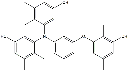 N,N-Bis(5-hydroxy-2,3-dimethylphenyl)-3-(3-hydroxy-2,5-dimethylphenoxy)benzenamine Struktur