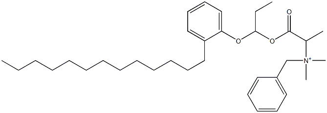 N,N-Dimethyl-N-benzyl-N-[1-[[1-(2-tridecylphenyloxy)propyl]oxycarbonyl]ethyl]aminium Struktur