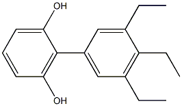 2-(3,4,5-Triethylphenyl)benzene-1,3-diol Struktur