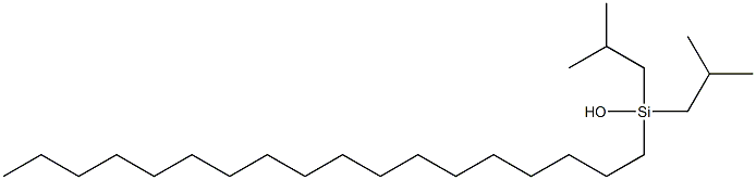 Bisisobutyloctadecylsilanol Struktur