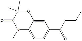 2,2,4-Trimethyl-7-butyryl-4H-1,4-benzoxazin-3(2H)-one Struktur