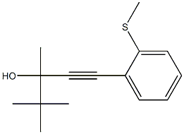 3-(2-Methylthiophenyl)-1-tert-butyl-1-methyl-2-propyn-1-ol Struktur