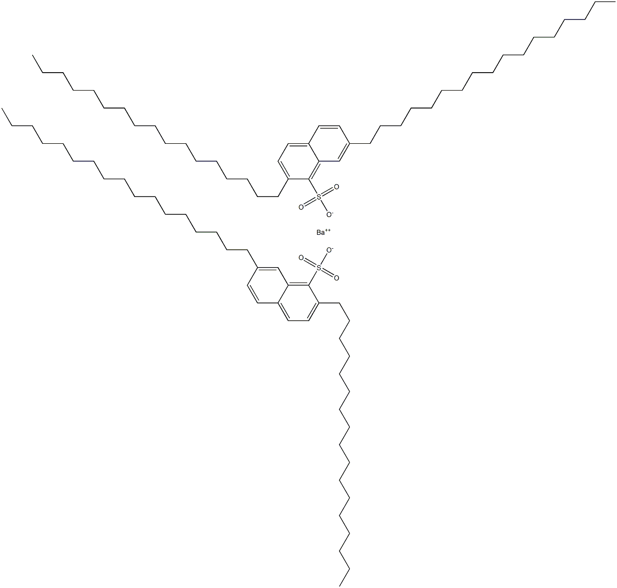 Bis(2,7-diheptadecyl-1-naphthalenesulfonic acid)barium salt Struktur