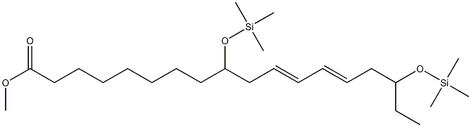 9,16-Bis(trimethylsiloxy)-11,13-octadecadienoic acid methyl ester Struktur