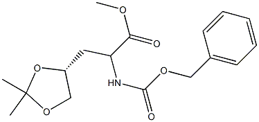 (S)-3-[(4R)-2,2-Dimethyl-1,3-dioxolan-4-yl]-2-(benzyloxycarbonylamino)propanoic acid methyl ester Struktur