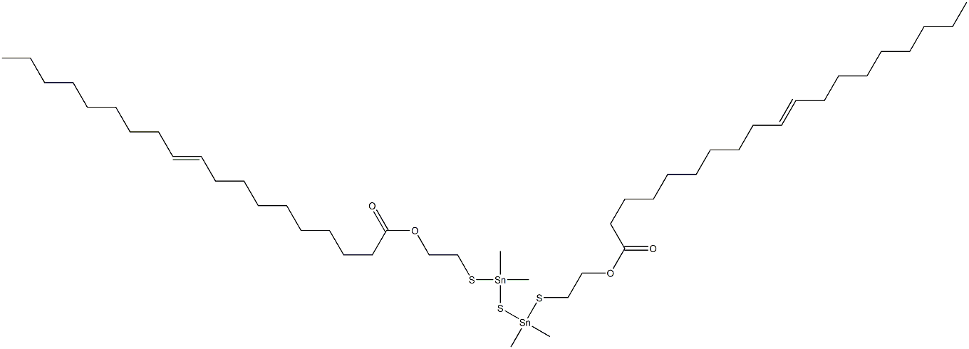 Bis[dimethyl[[2-(9-octadecenylcarbonyloxy)ethyl]thio]stannyl] sulfide Struktur