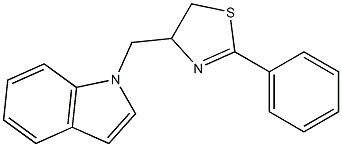 1-[(4,5-Dihydro-2-phenylthiazol)-4-ylmethyl]-1H-indole Struktur