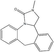 2-Methyl-1,2,9,13b-tetrahydro-3H-dibenz[c,f]imidazo[1,5-a]azepin-3-one Struktur